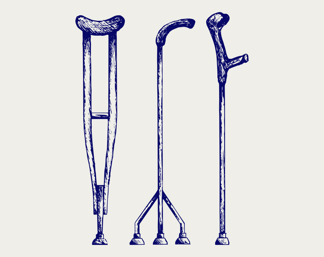old crutches