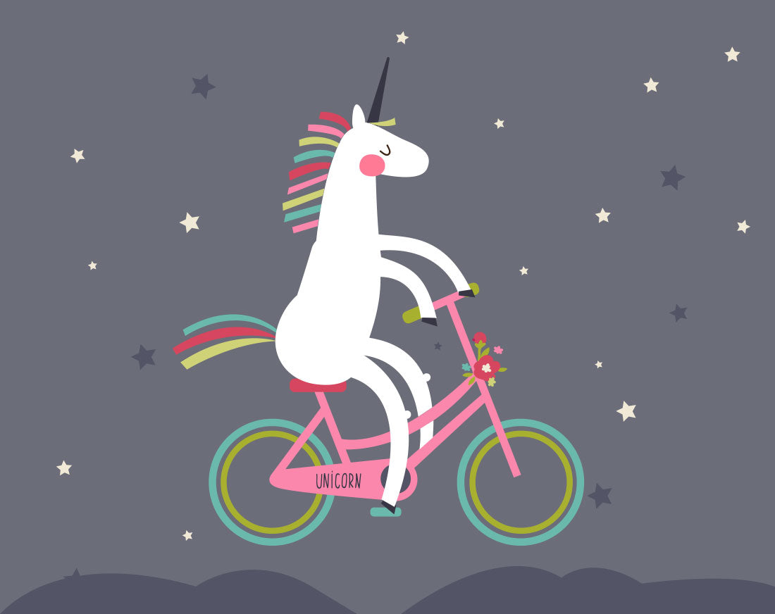 Unicorn in a bike