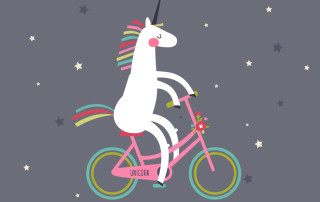 Unicorn in a bike
