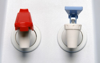 Hot water and cold water tap